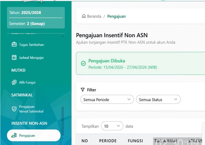 Cara Ajukan Tunjangan Non ASN di EMIS GTK Dev Baru Agar Cepat di ACC!