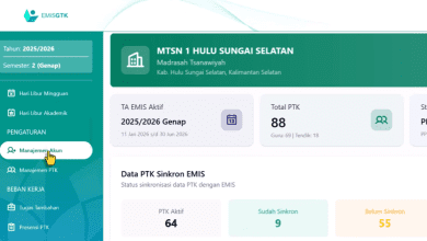 Cara Login dan Sinkronisasi Data PTK di EMIS GTK Dev Kemenag Terbaru