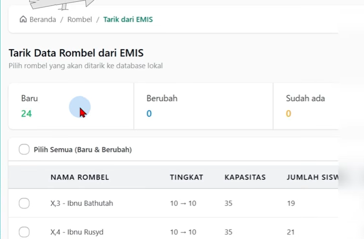 Cara Generate Mapel, Buat Rombel, dan Susun Jadwal PTK di EMIS GTK DEV Kemenag Terbaru