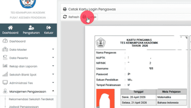 Cara Cetak Kartu Pengawas TKA Terbaru 2026 Ini Solusi Kartu Blank atau Kosong
