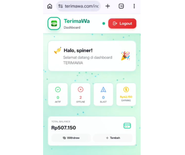 Cara Hubungkan TerimaWA ke WhatsApp Agar Tidak Spam