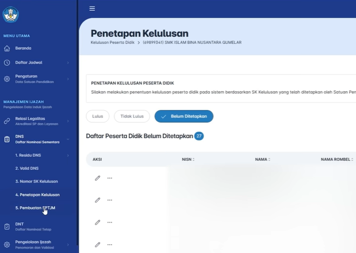 Tutorial Meluluskan Siswa di E-Ijazah 2026, Panduan Lengkap Step by Step Penetapan Kelulusan